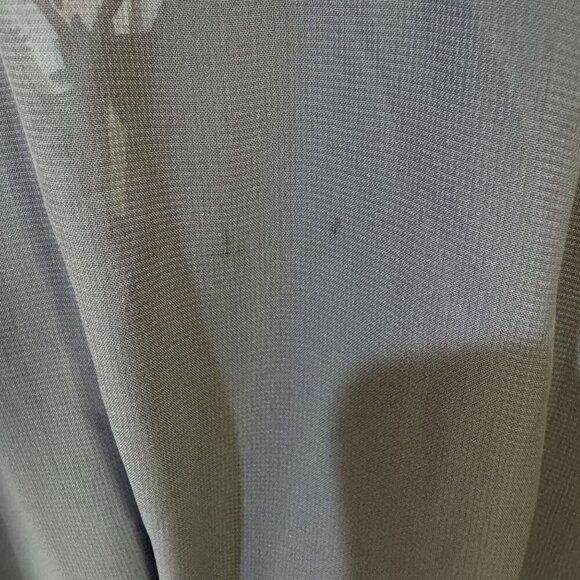 Show Me Your Mumu Womens S Lace-Up Blouse Gray Sheer Chiffon Romantic Flowy - Picture 11 of 11